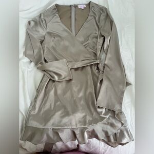Champagne satin romper